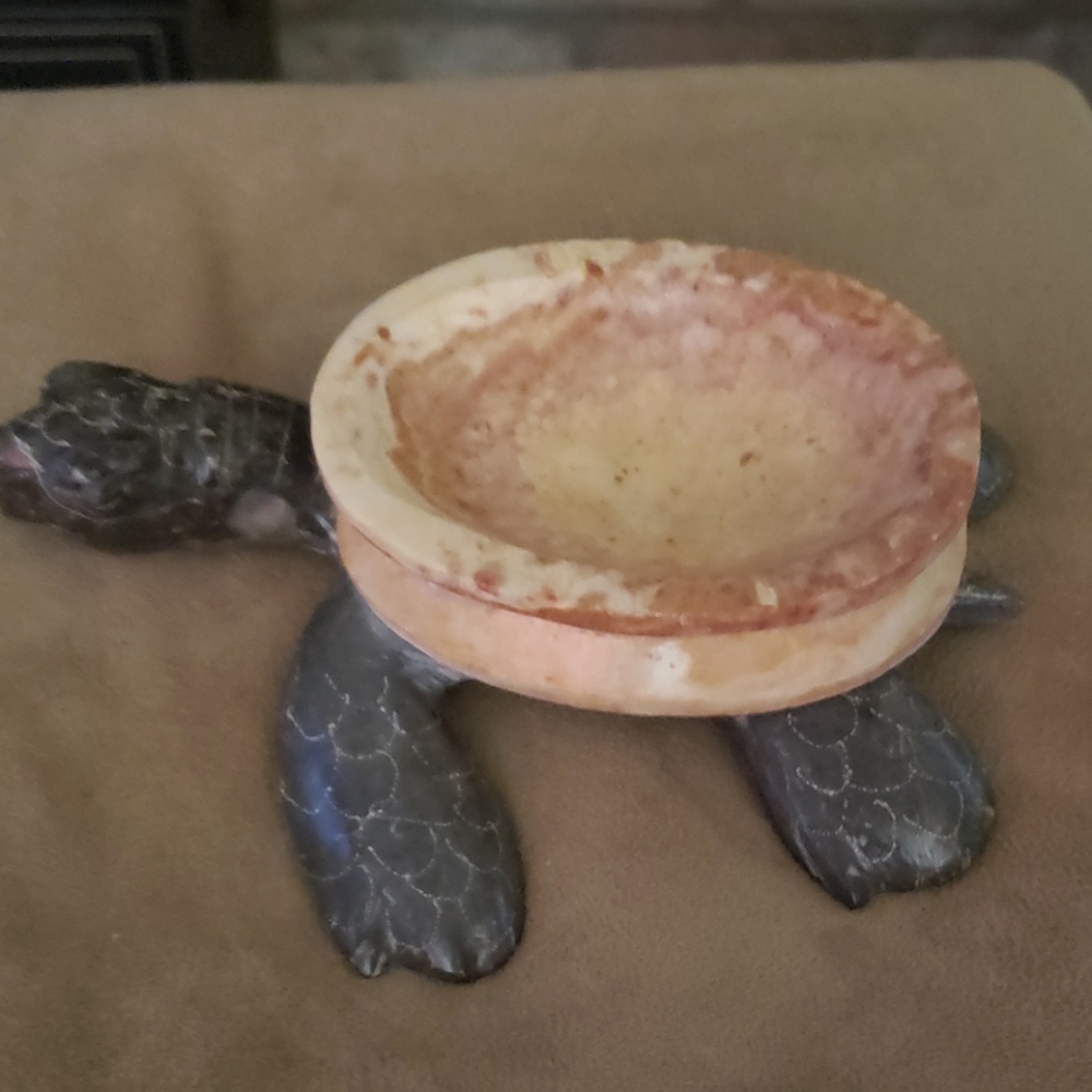 Turtle Marble Trinket Box. - Picture 3 of 7